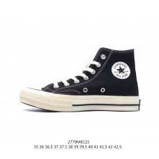 匡威CONVERSE Chuck 70 高帮撞色帆布鞋 162050C复古三星标高帮休闲运动硫化百搭板鞋164947C