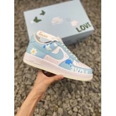 Nike Air Force 1 ’07 春日限定白蓝涂鸦 空军鞋  CW2288-661