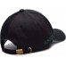 SOMKUZU Raised 3D Embroidery S Letter Baseball Cap, Black Hat