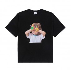 New Korea ADLV Graffiti Girl Oversized Short-sleeved T-shirts | 塗鴉五指女孩