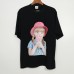 New Korea ADLV Red Hat Lollipop Girl Oversized Short-sleeved T-shirts | 粉紅帽棒棒糖女孩