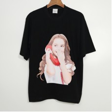 New Korea ADLV Girl on the Phone Oversized Short-sleeved T-shirts | 電話女孩