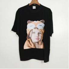 New Korea ADLV Girl in Fox Hat Oversized Short-sleeved T-shirts | 狐狸帽女孩