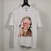 New Korea ADLV Single Donuts Girl Oversized Short-sleeved T-shirts | 單手甜甜圈女孩