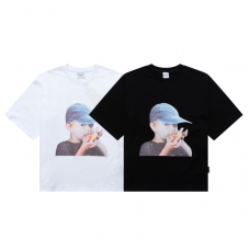 2021 New Korea ADLV Boy in Blue Oversized Short-sleeved T-shirts | 牛仔帽男孩