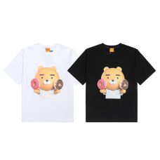 New Korea KaoKao & ADLV Joint Donuts Bear Oversized Short-sleeved T-shirts | 甜甜圈熊